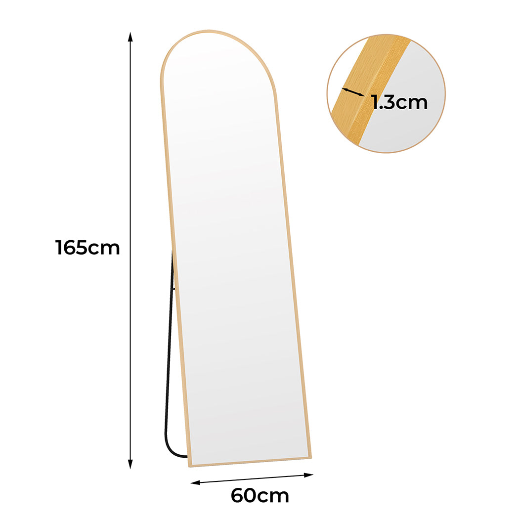 Yezi 165X60CM Full Length Mirror Wall Mounted Mirror Gold-1973193573386031106