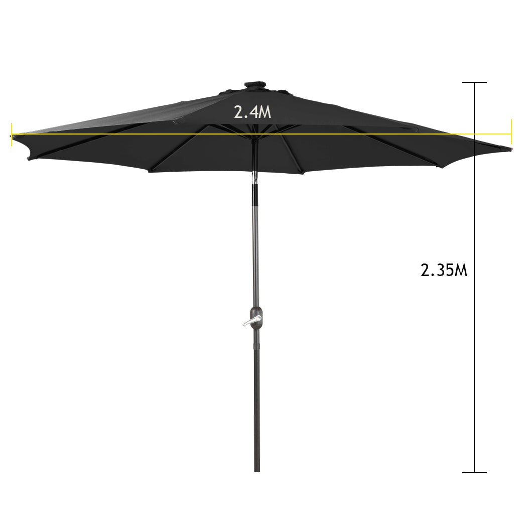 Mountview Outdoor Patio Aluminum Tiltable Charcoal-1919892853283229698