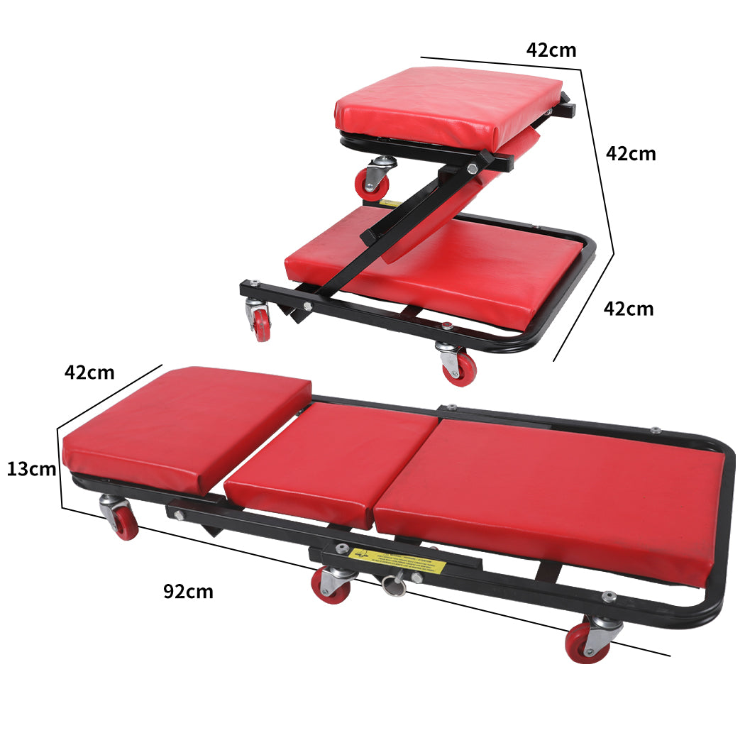 Traderight Folding Creeper Mechanic Red-1910113097864056833
