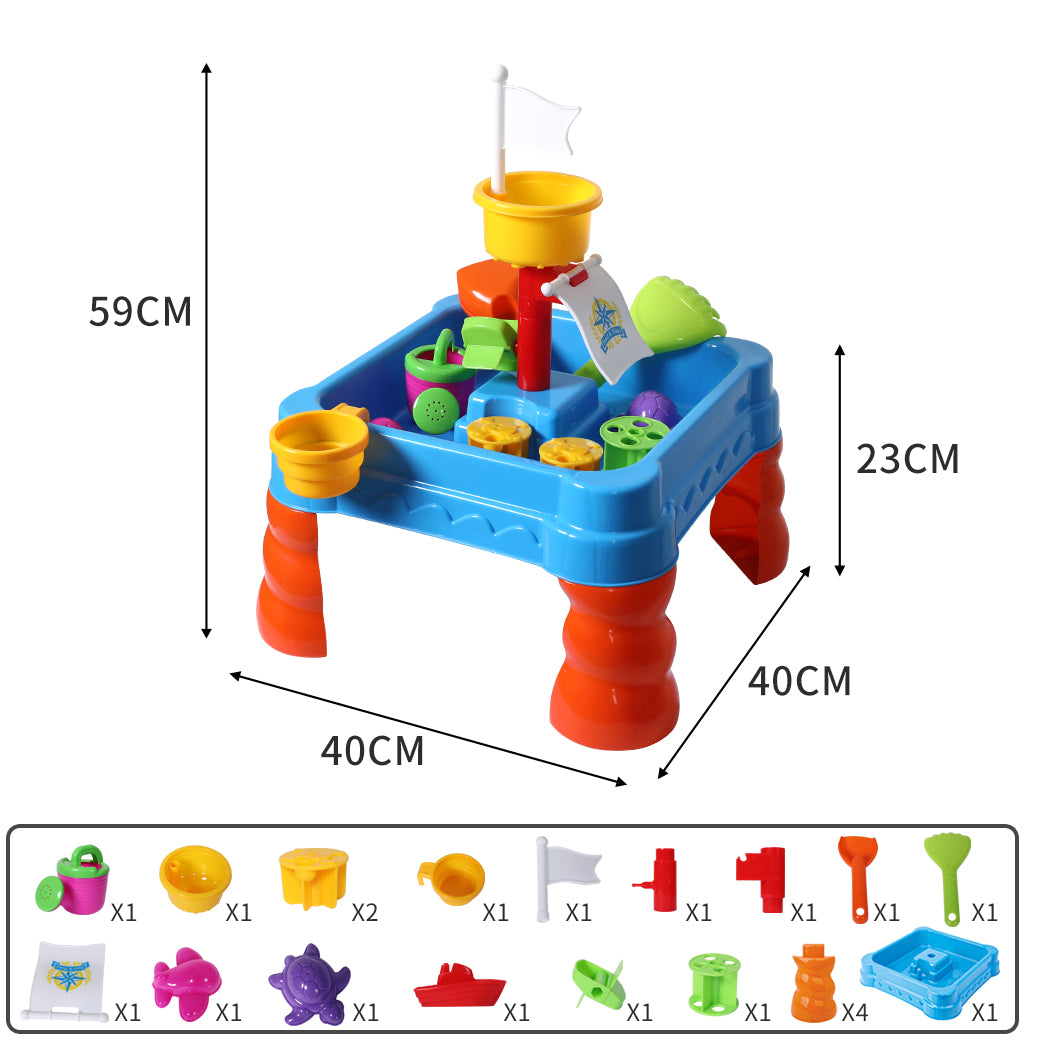 21pc Kids Sand Water Activity Play Table-1954802622645014530