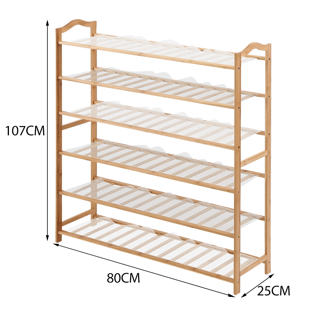 Levede Bamboo Shoe Rack Storage Wooden 80cm-1910113027890483202