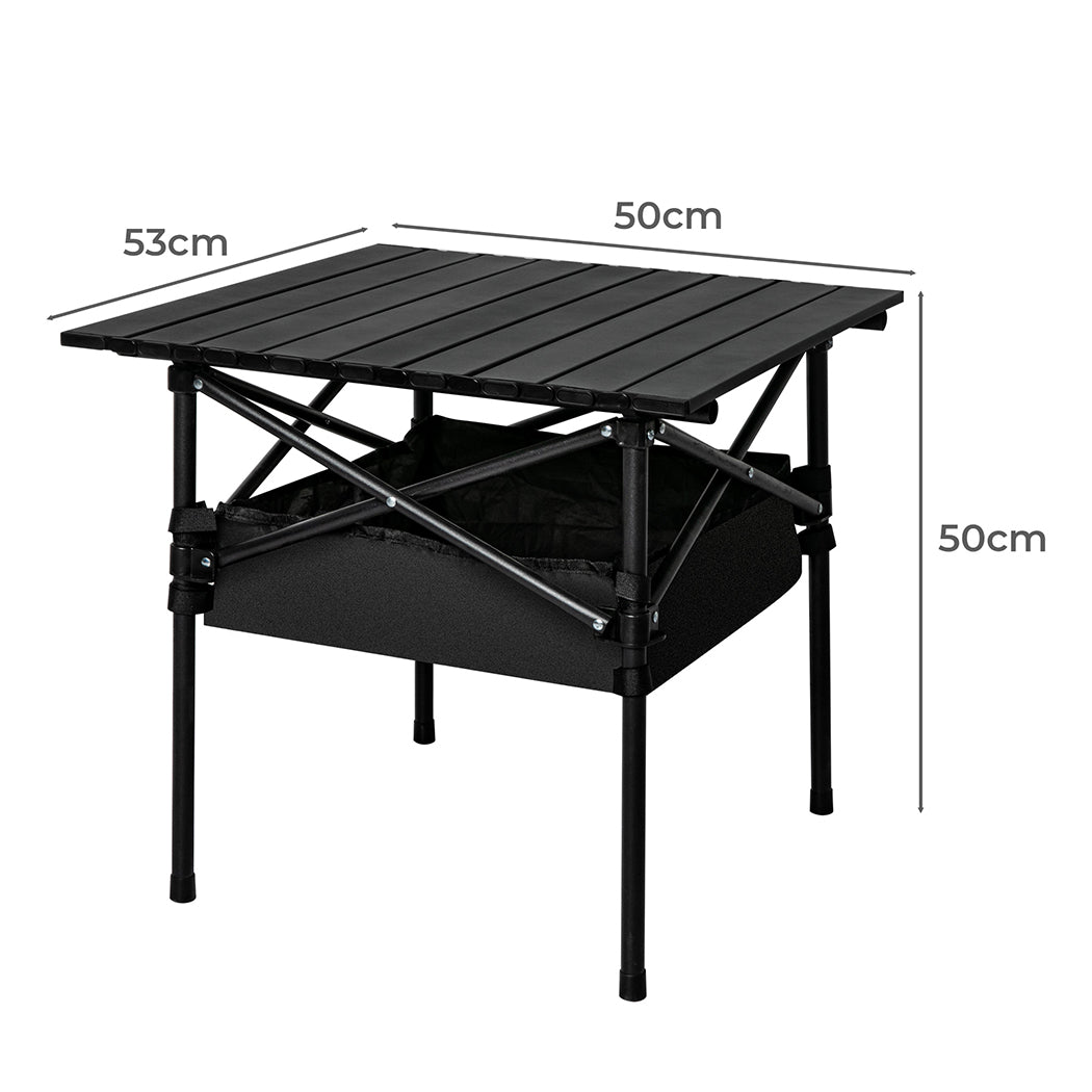 Levede Folding Camping Table Portable Black-1954802887104270338