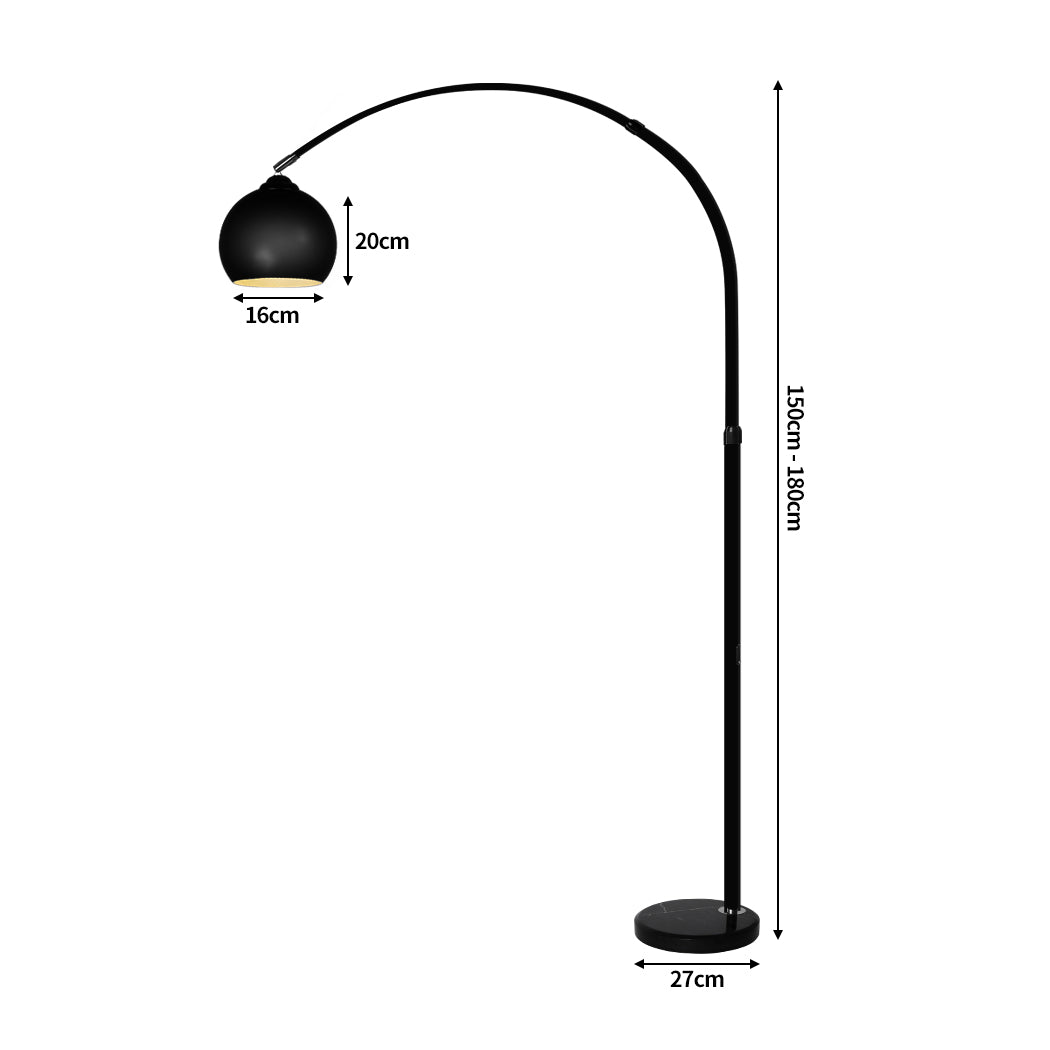 EMITTO Modern LED Floor Lamp Stand Reading Black-1954802826110701570