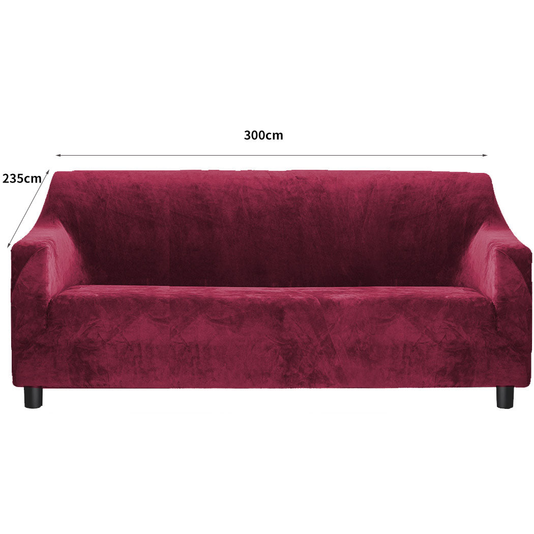 Marlow Sofa Covers 4 Seater High Stretch Wine-1927582208663621634