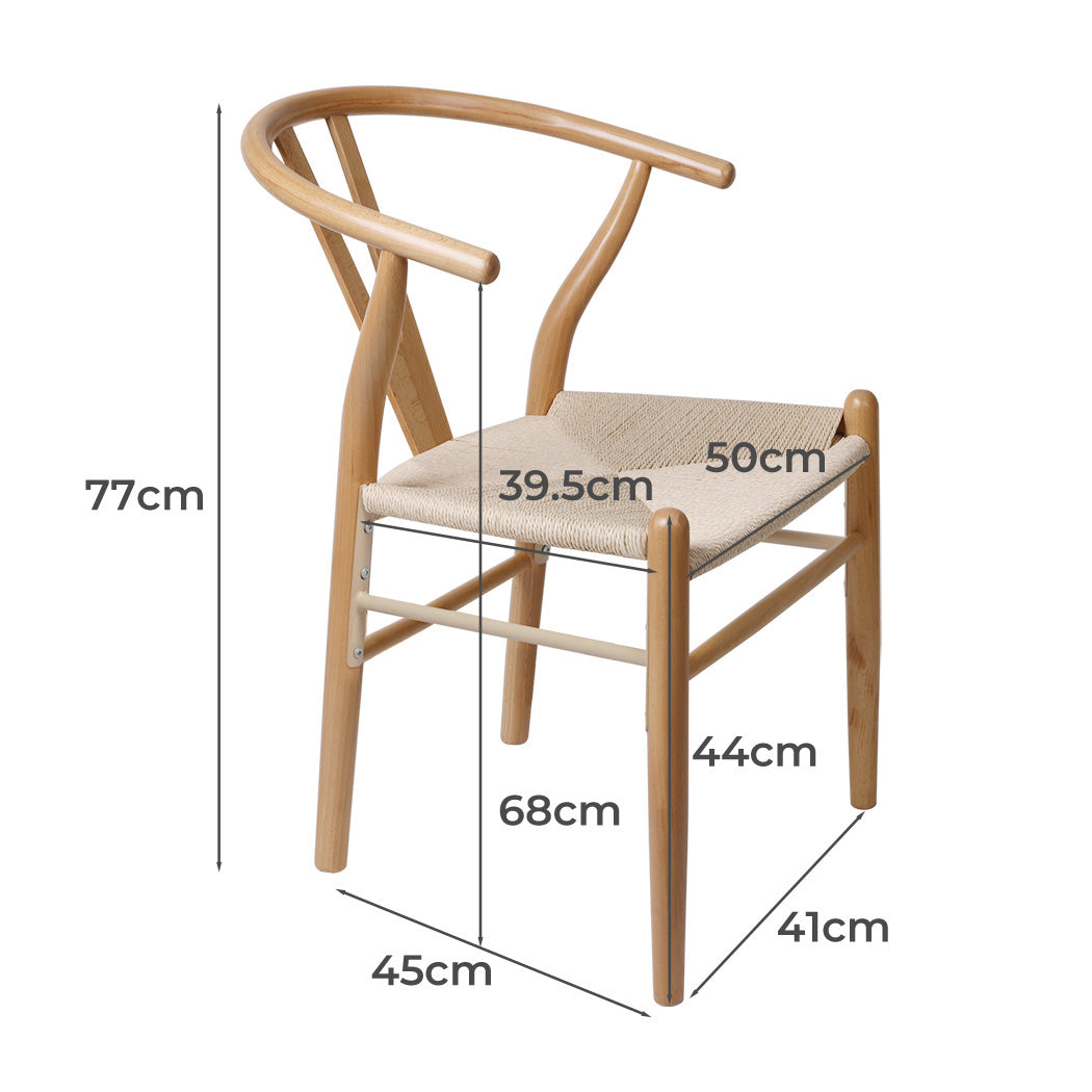 Levede 4x Dining Chairs Wooden Hans-1973193580906418178