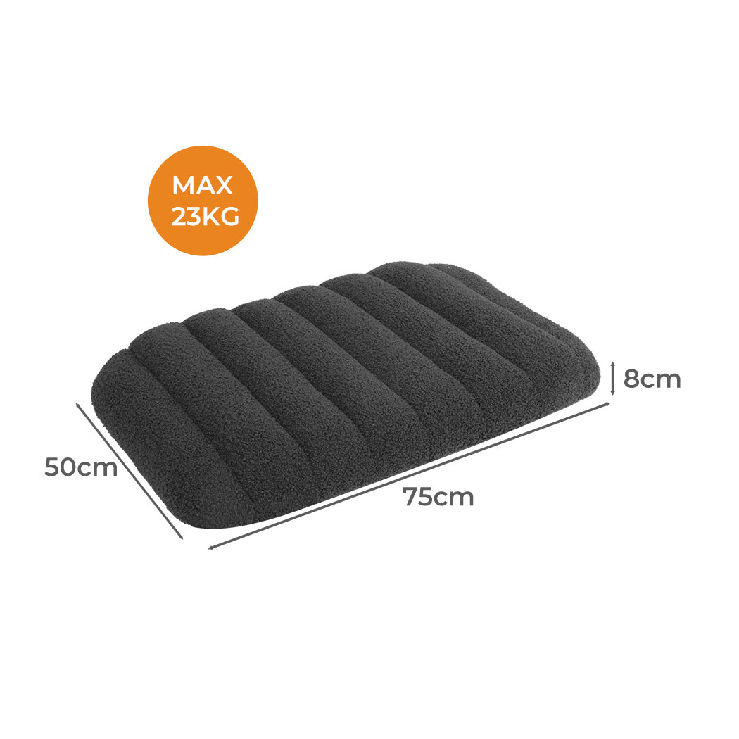 Pawz M Size Orthopedic Dog Bed with Sherpa Plush Removable Cover in Grey-1954802482035167234