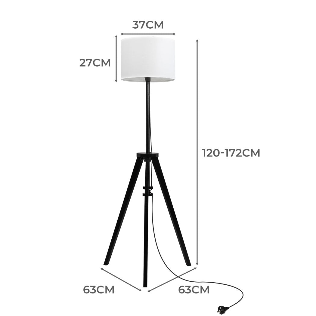 EMITTO Wooden Floor Lamp Modern Tripod Black-1954802836105728002