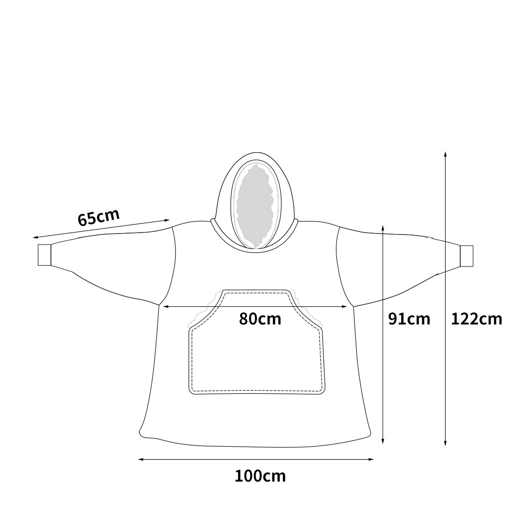 DreamZ Blanket Hoodie Adult Sweatshirt Navy Blue-1954802941210791938