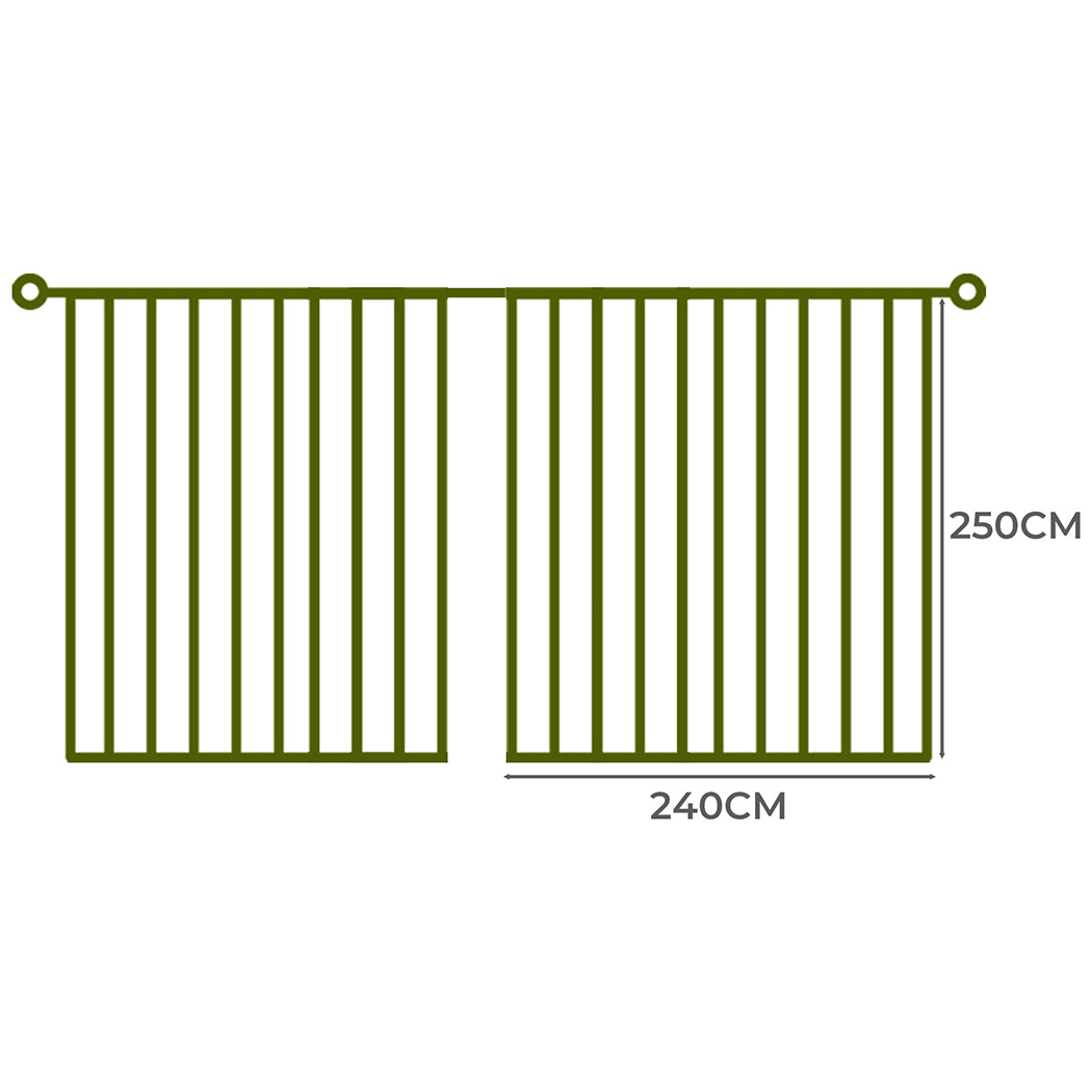 Marlow 2XBlockout Curtains Chenille 240x250 Green-1954802977084674050
