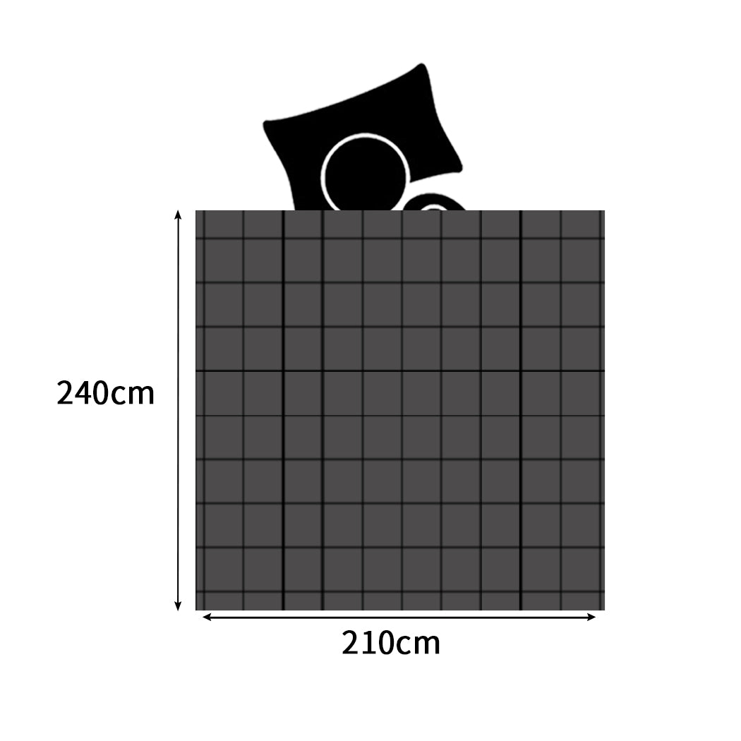 DreamZ Quilt Doona Comforter Blanket Grey King-1954802583990308866