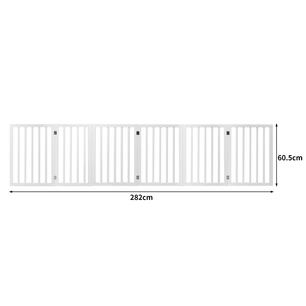 PaWz Wooden Pet Gate Dog Fence Safety White 100 Pack-1954802529762152450