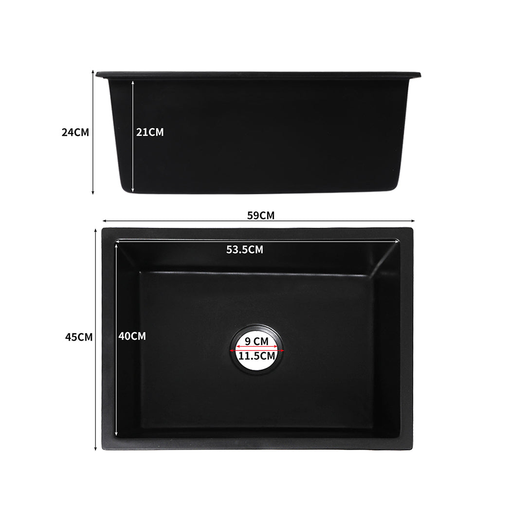 Granite Kitchen Sink Laundry Stone Sinks Black-1919892907637215234