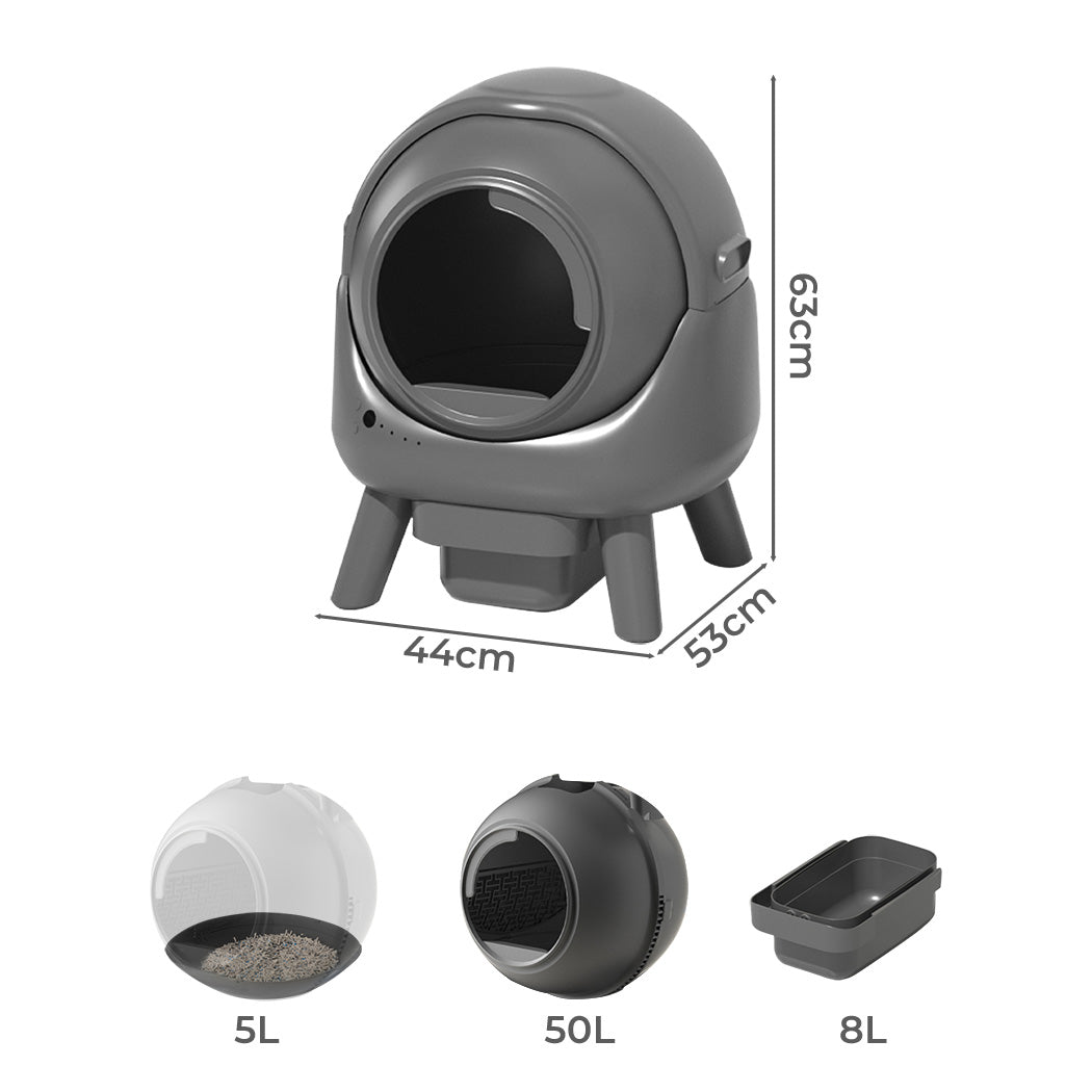 PaWz Smart Self Cleaning Cat Litter Box APP Control-1954802453987856386
