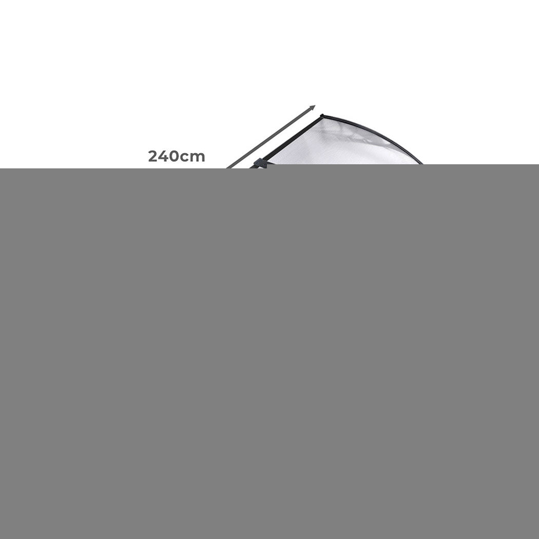 Mountview Window Door Awning Outdoor 1M X 2.4M Transparent 1x2.4M-1954802872516481026