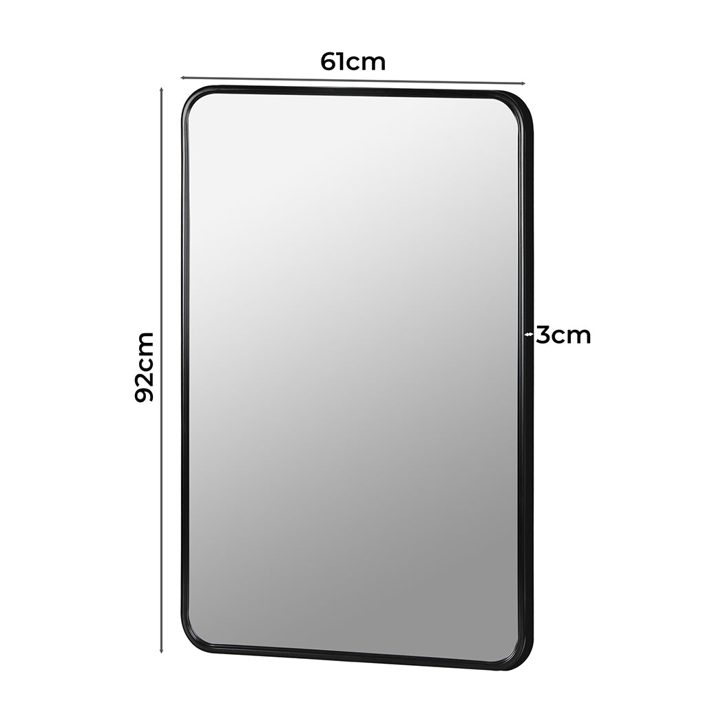 Yezi Wall Mirror Rectangle Bathroom Black-1954803007170416642