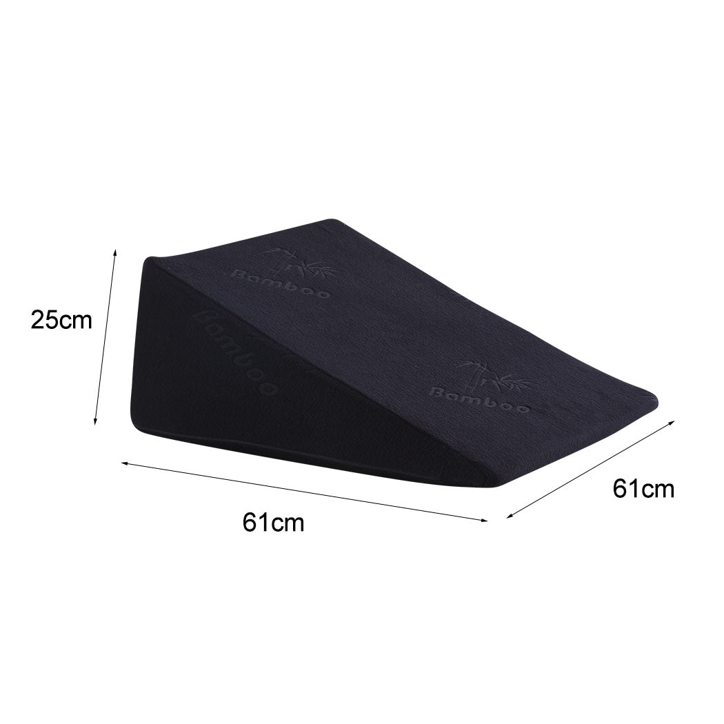Cool Gel Memory Foam Bed Wedge Pillow Black 25-1954802699014901762
