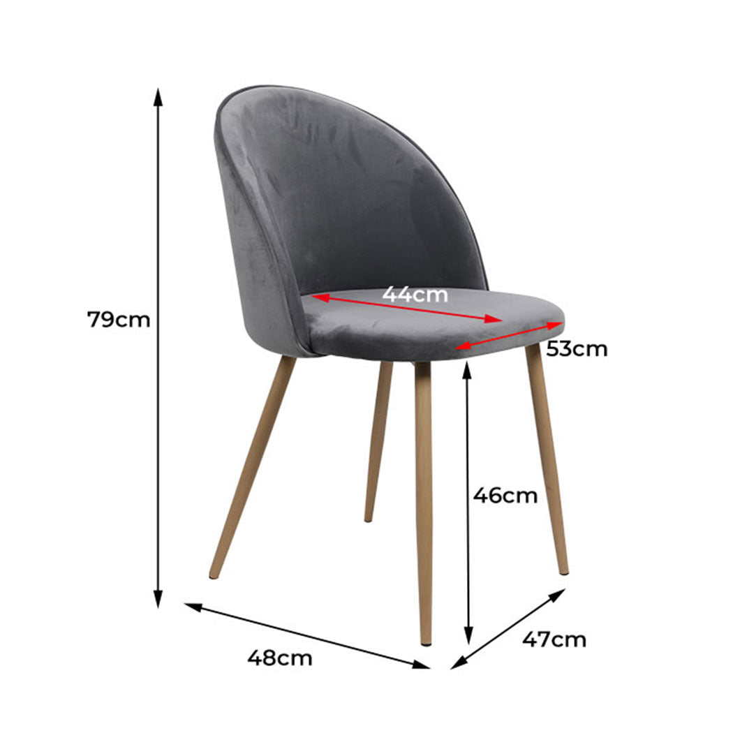 Levede 6x Dining Chairs Seat French Grey-1973193554717184002