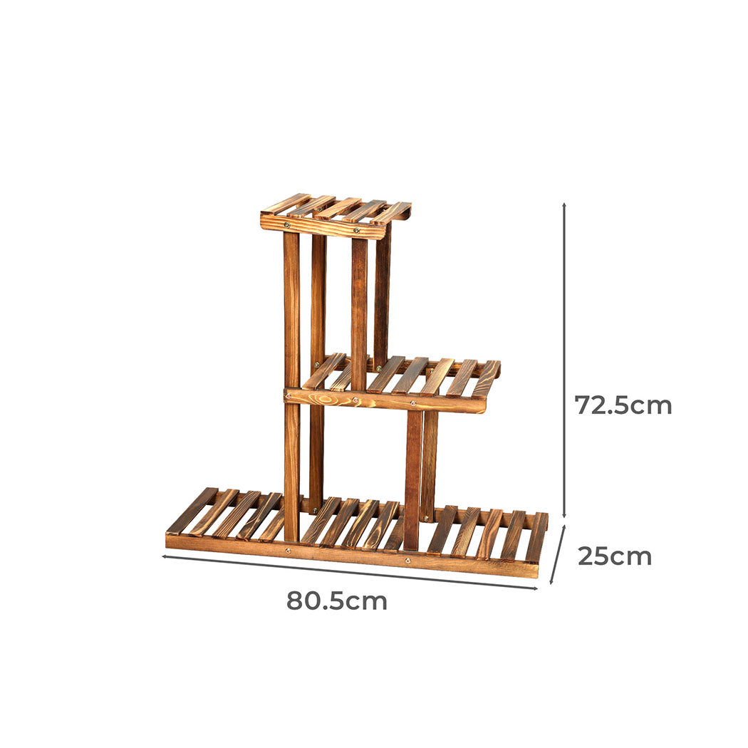 Levede 3-Tier Plant Stand Wood Wooden-1954802671563182082