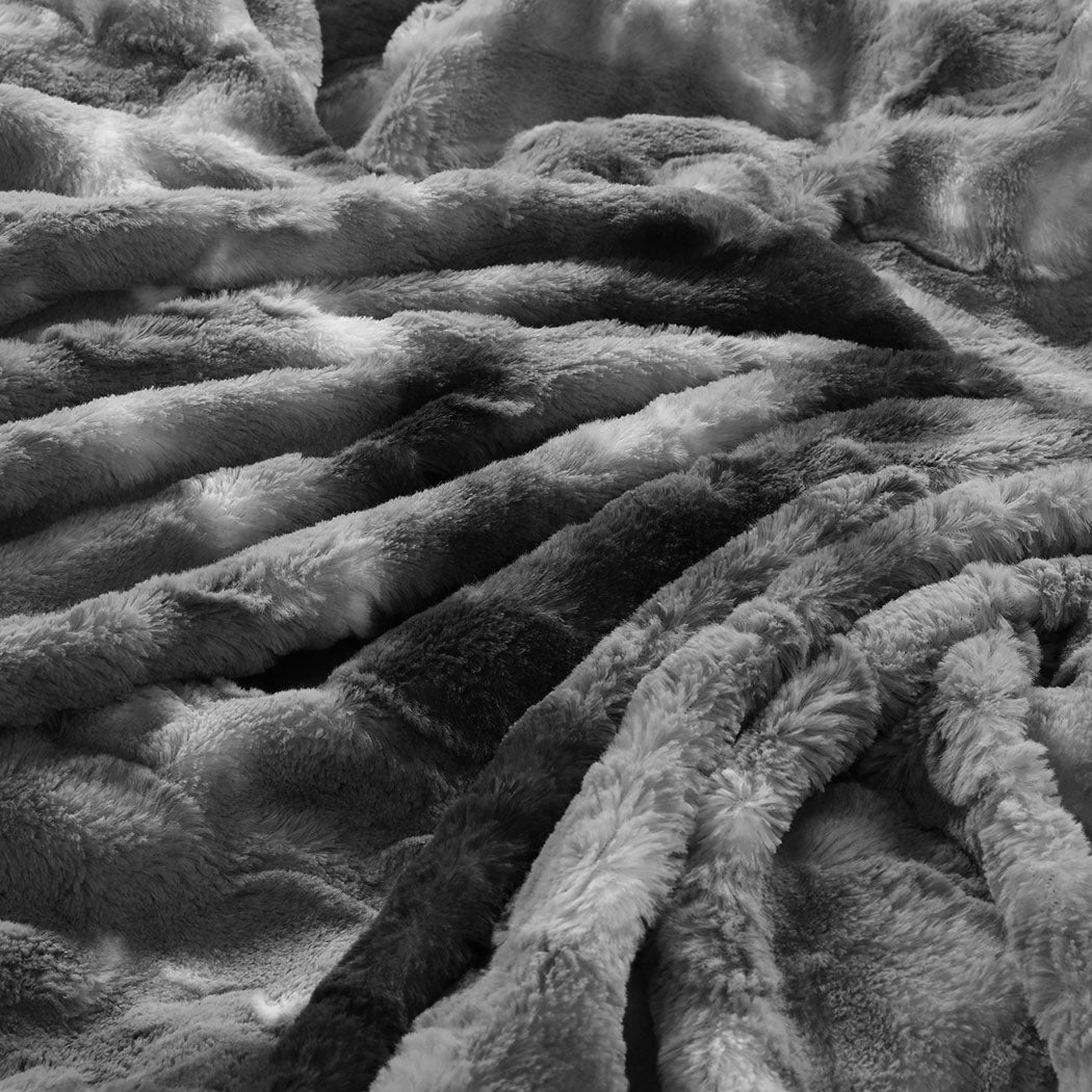 Dreamz Luxury Tie-dyed Blanket Grey 127cm x 152cm-1954802367421616131