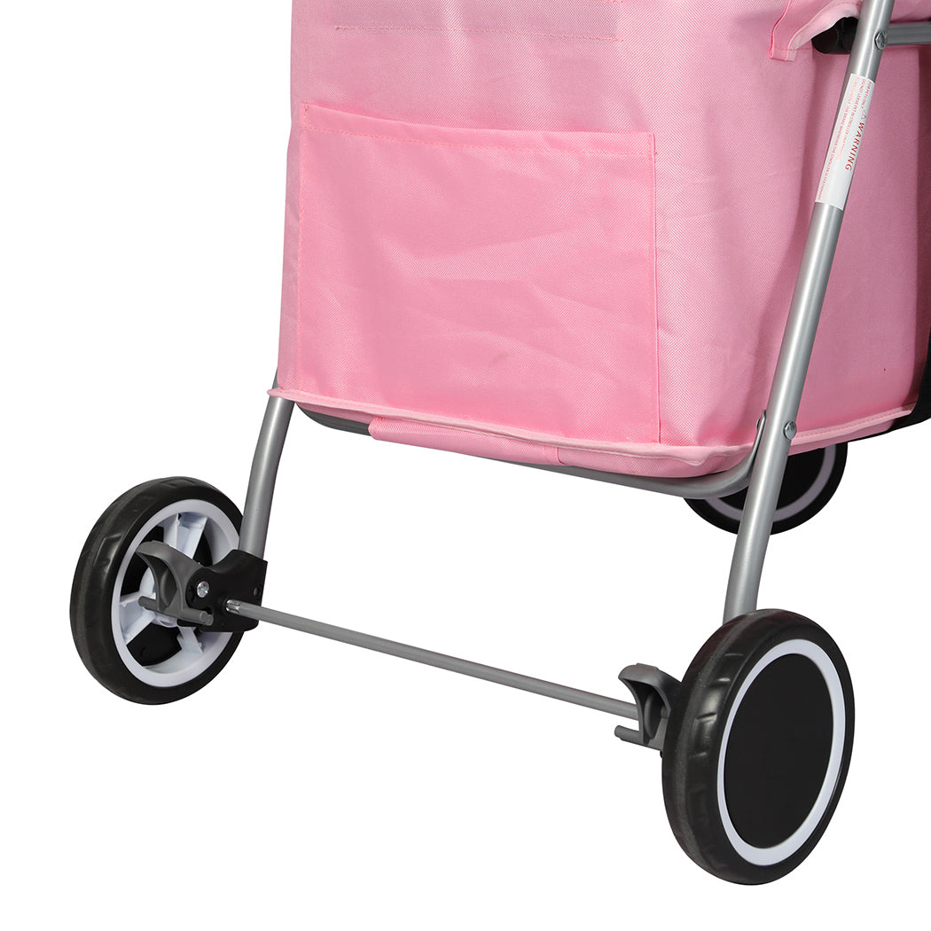 PaWz Pet Stroller Dog Cat Carrier Foldable Pink-1954802606933151747