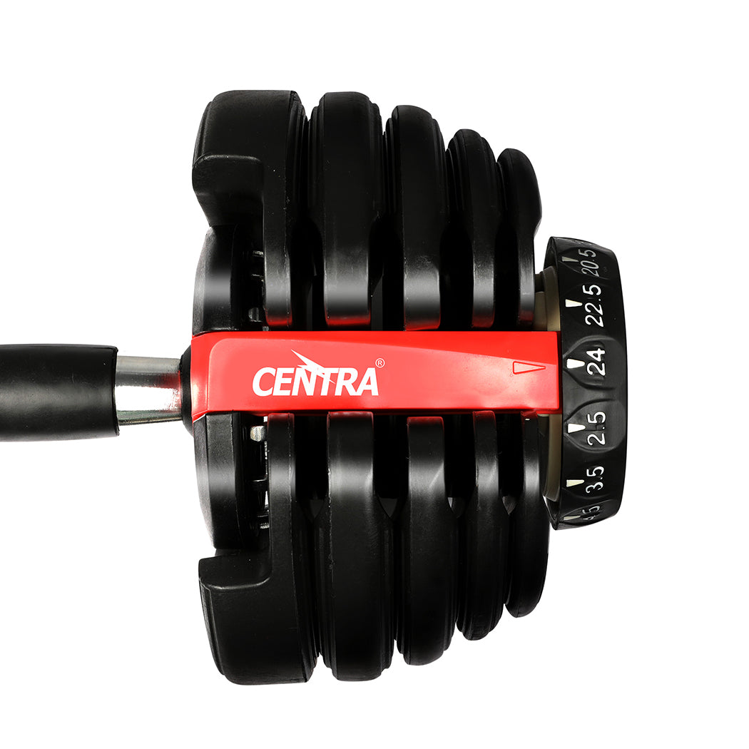 Centra 24kg Adjustable Dumbbell Set Home Gym-1954802366062661635