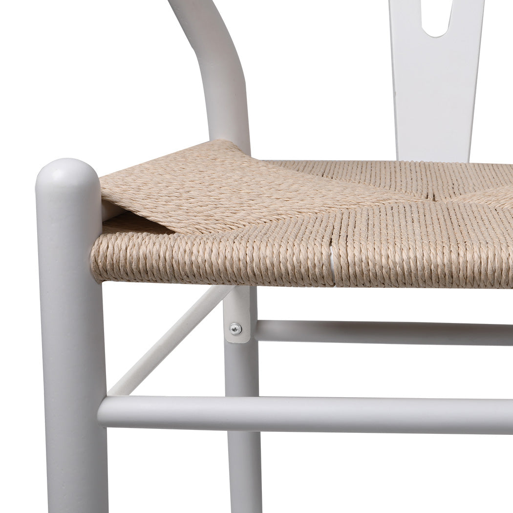 Levede 8x Dining Chairs Wooden Hans White-1973193557426704387