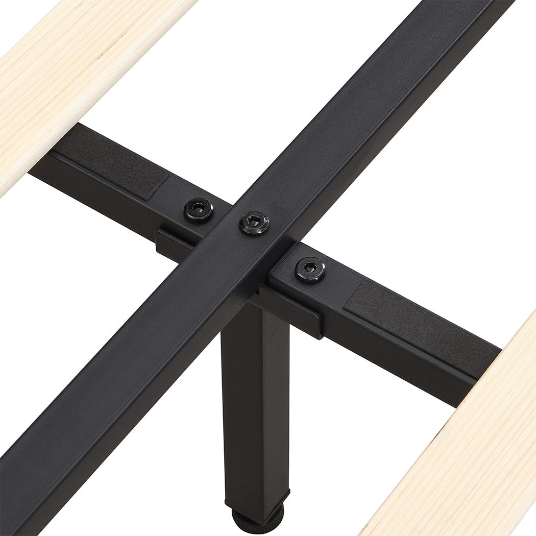 Levede Floating Bed Frame Double with Headboard LED Lights Mattress Base-1954802377106264067