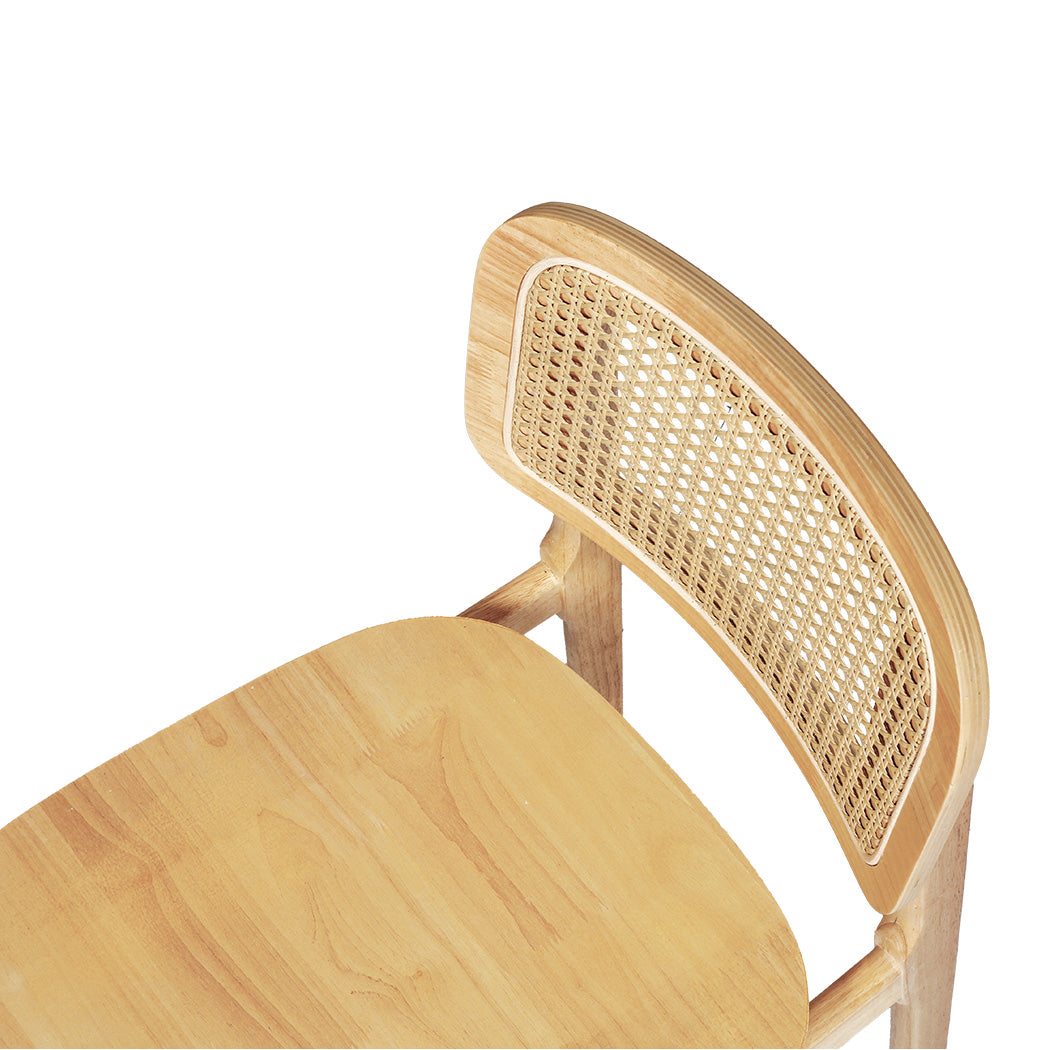 Levede 4x Rattan Dining Chair Wooden Kitchen Chair-1973194183002951683