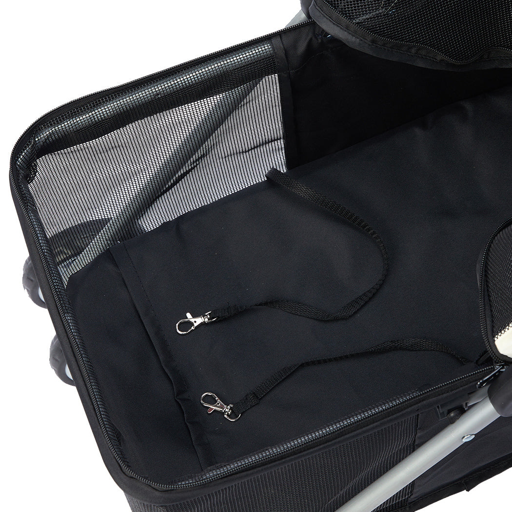PaWz Large Pet Stroller Dog Cat Carrier Black-1954802606761185283