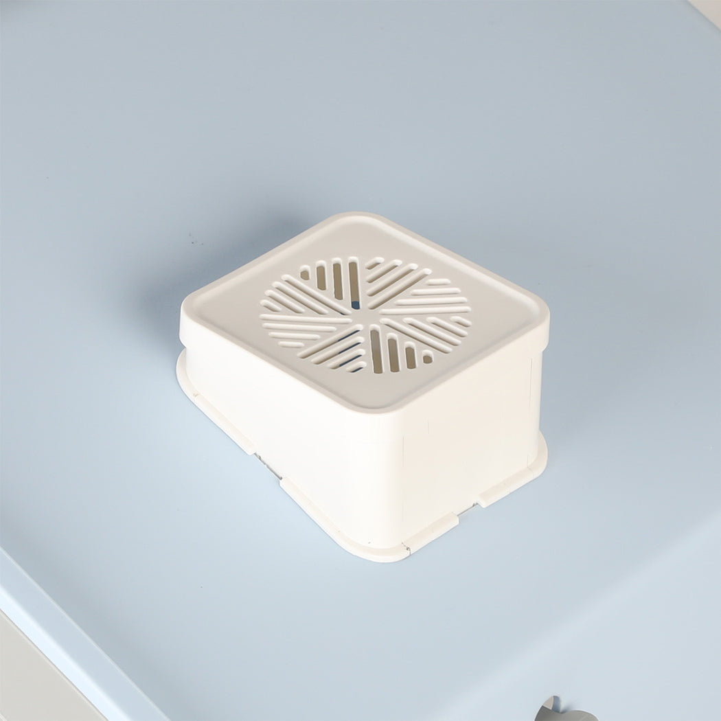 PaWz Fully Enclosed Cat Litter Box Mat Blue-1954802565841555459