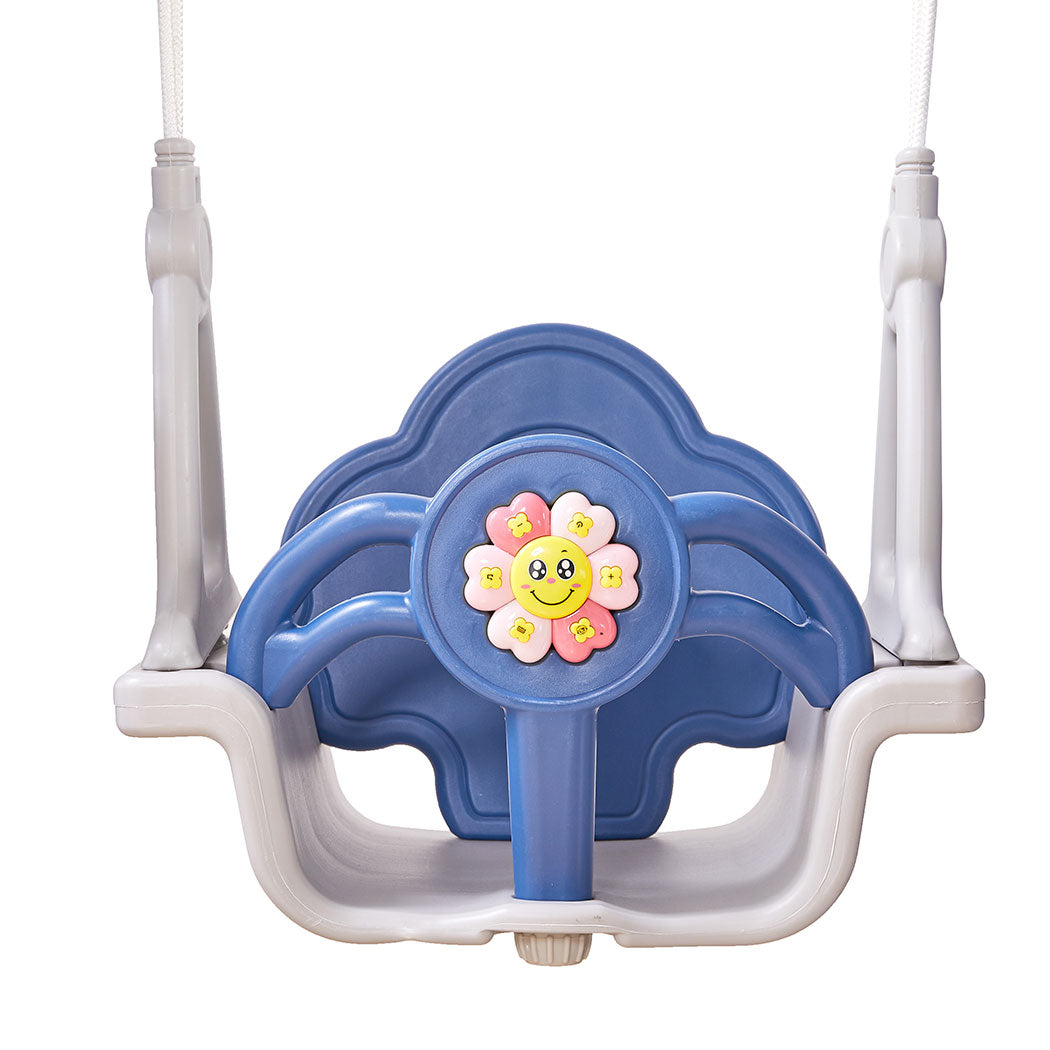 BoPeep Kids Slide Swing Basketball Ring Blue-1954802767302365187