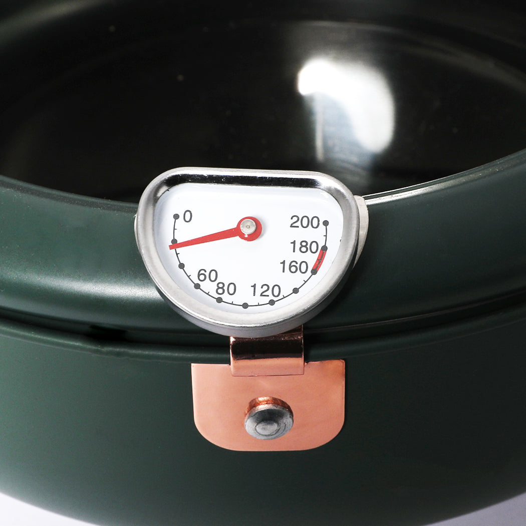 TOQUE Japanese Deep Frying Pot Thermometer Green 20CM-1954802792627572739