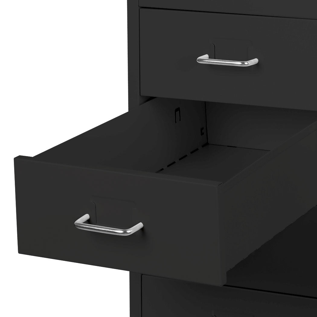 Levede 8 Drawer Office Cabinet Drawers Black-1954802725078306819
