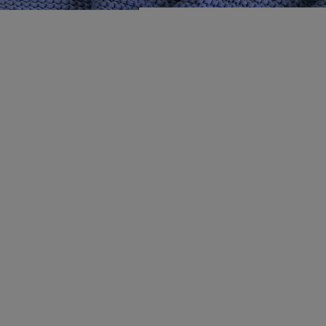 DreamZ Knitting Throw Blanket Cushion Navy-1954802942037069827