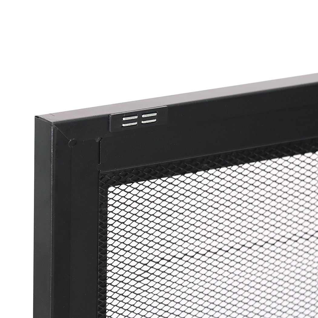 Levede Storage Cabinet Steel Kitchen Black-1954802986257616899