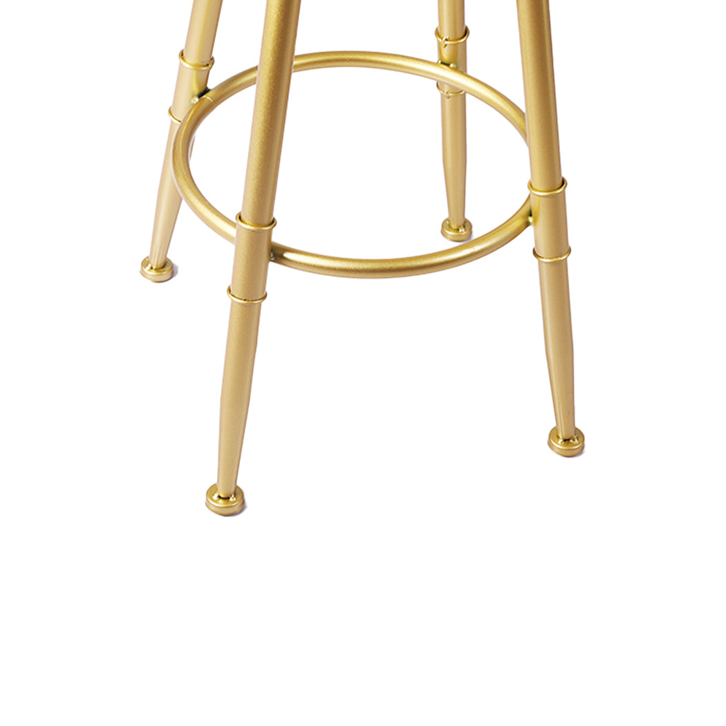 Levede 1x Bar Stools Velvet Kitchen Green-1954802950887051267