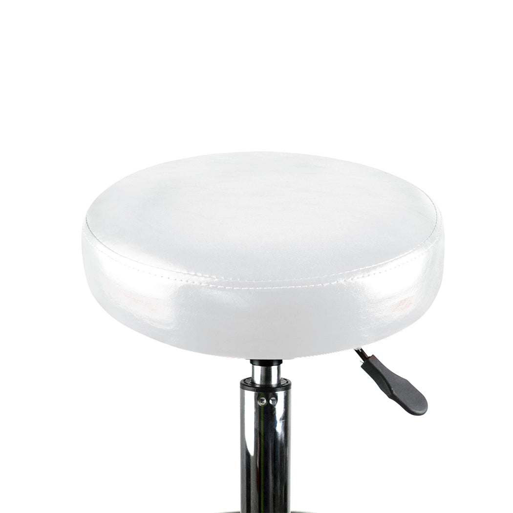 Levede Salon Stool Swivel Hairdressing White-1954802613568540675