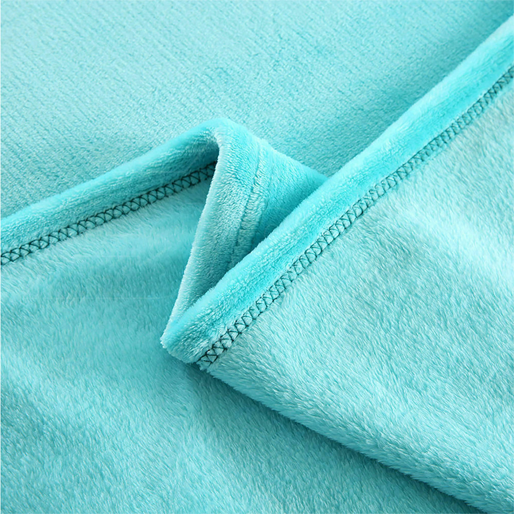 DreamZ 320GSM 220x160cm Ultra Soft Mink Teal Single-1910113218358022147