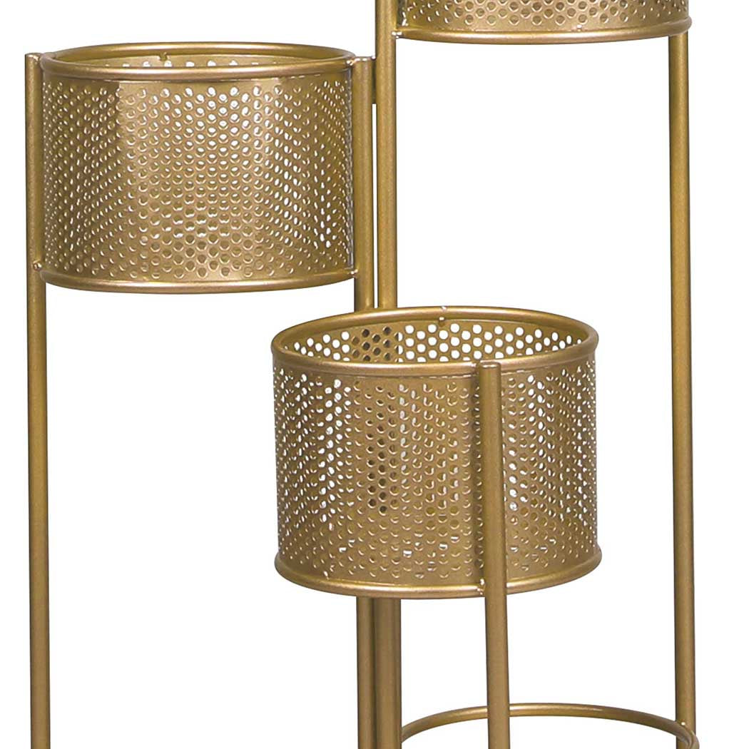 Levede 6 Tier Plant Stand Swivel Outdoor Gold-1910112296051544067