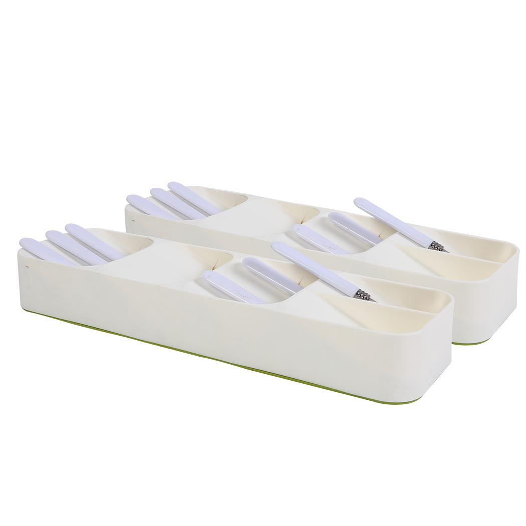 2x Cutlery Organiser Drying Tray Kitchen-1954802799418150915