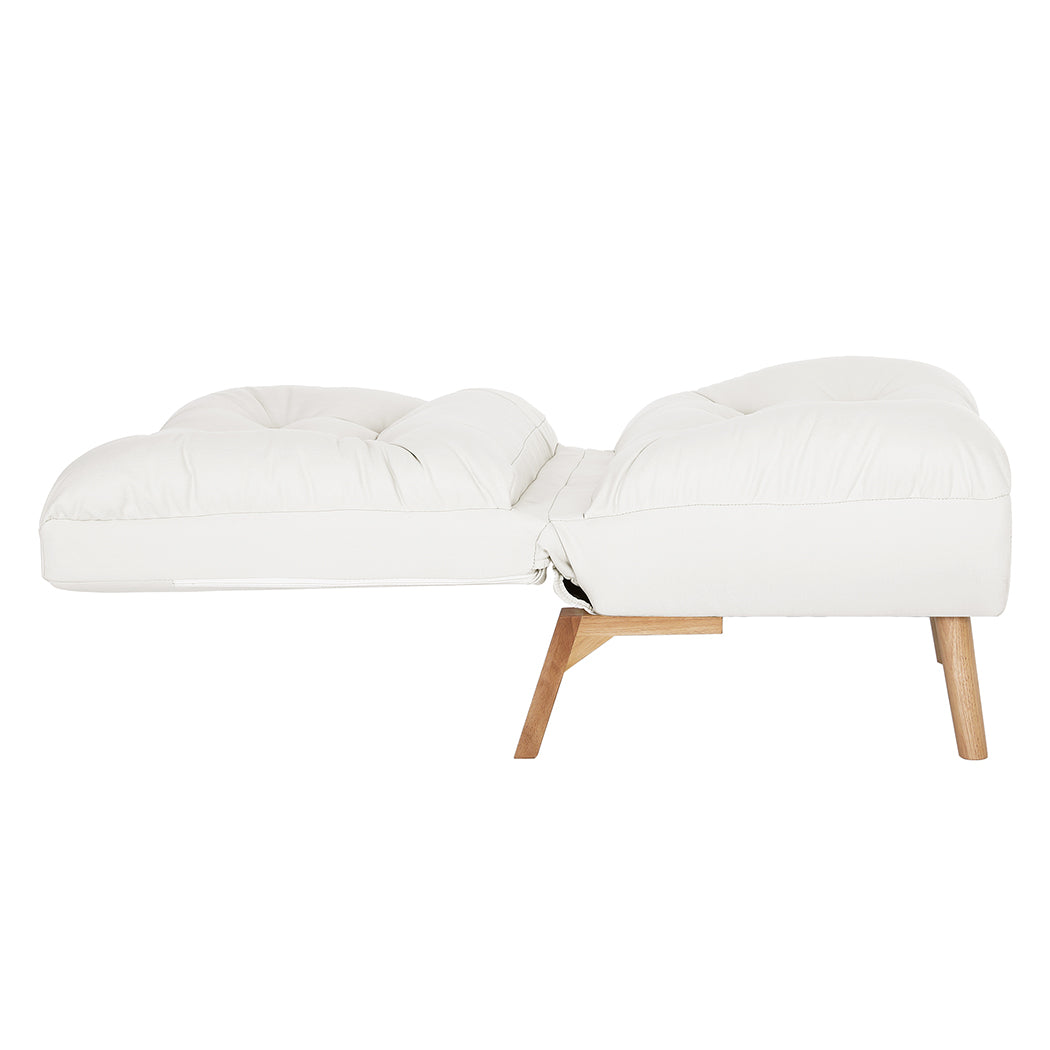 Levede Lounge Accent Chair Sofa Recliner Cream-1954802893257314307