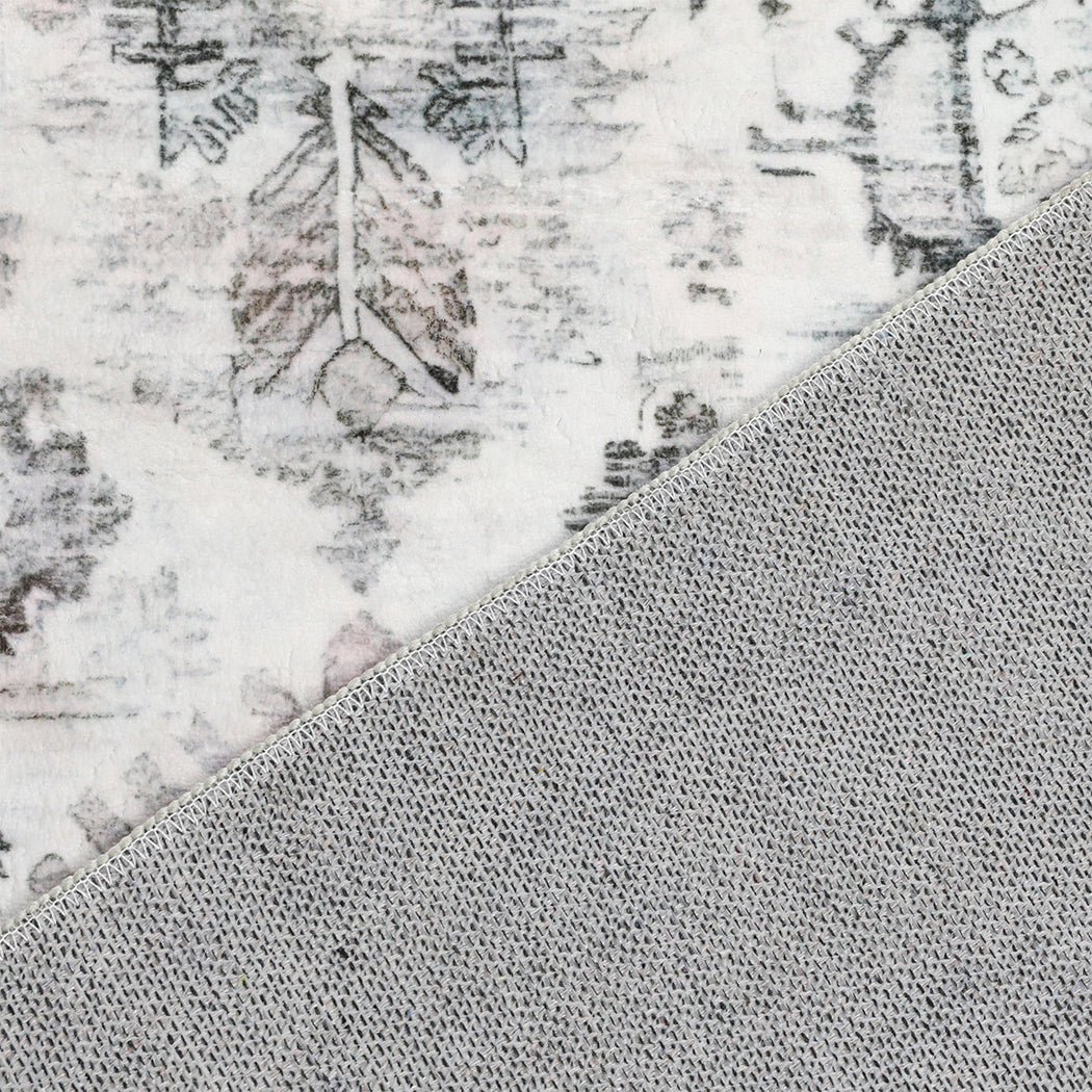 Marlow Floor Rug Vintage Short Pile Washable Carpet Soft Plush Non Slip 200x230-1954802389211025411