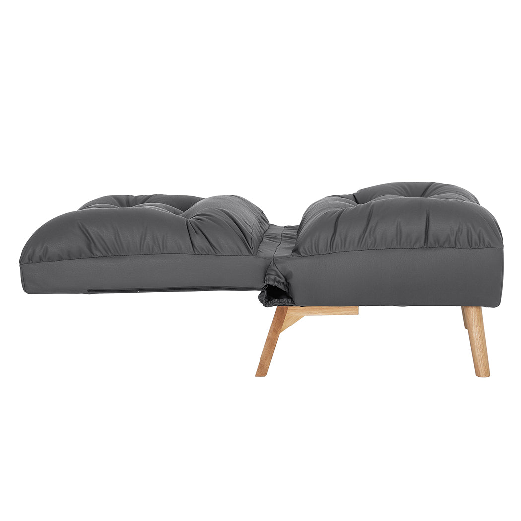 Levede Accent Chair Sofa Recliner Adjustable Grey-1954802893047599107