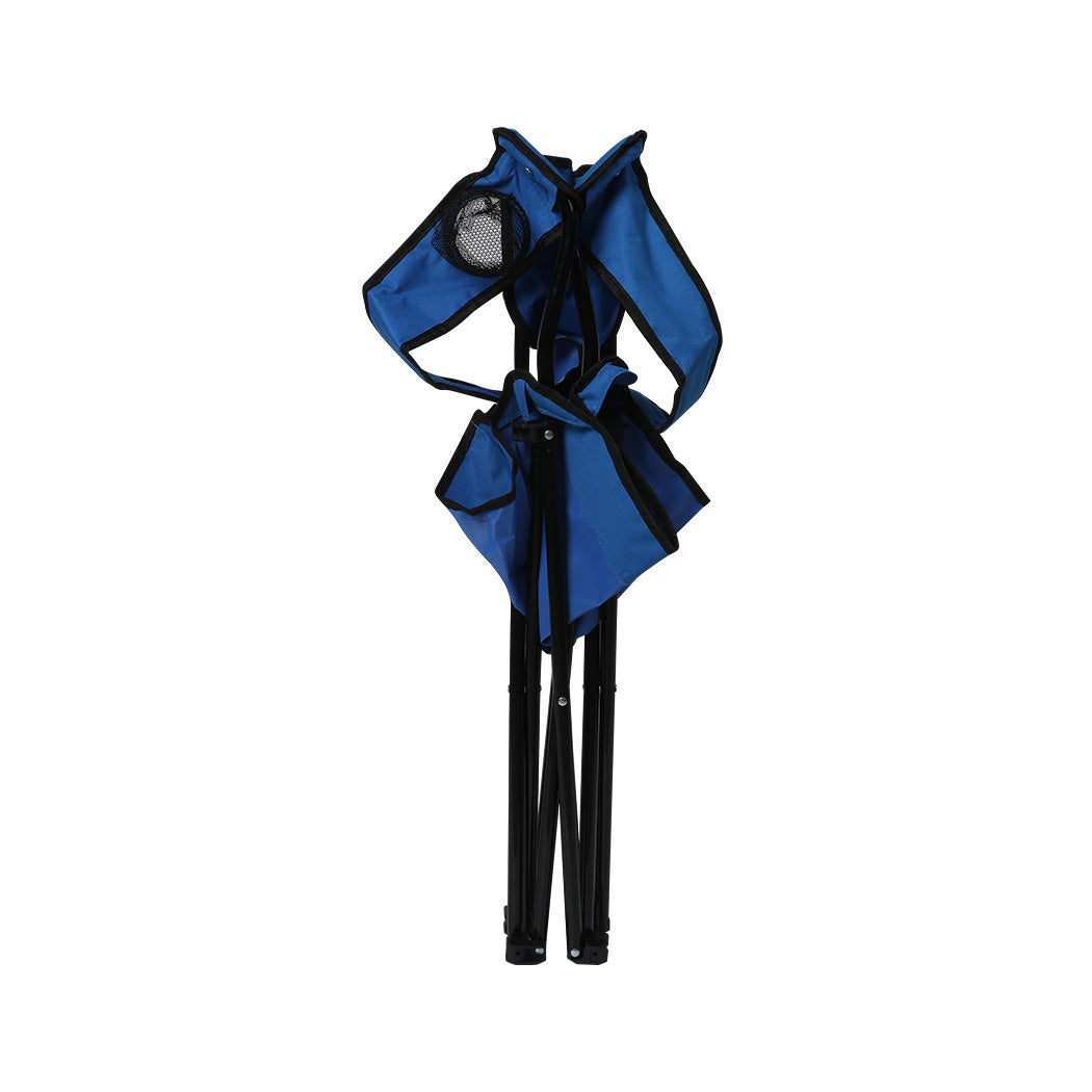 Levede Camping Chairs Folding Portable Blue-1954802875255361539