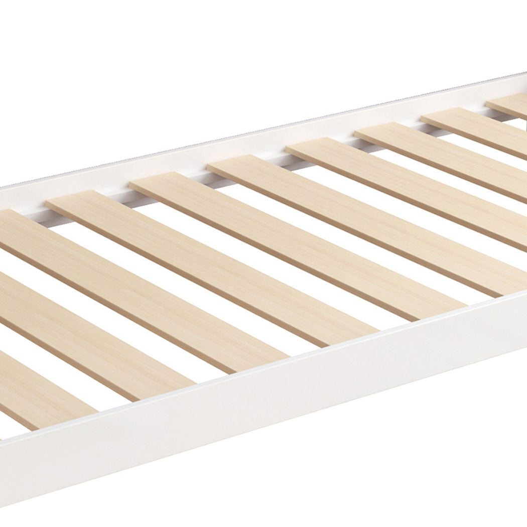 Levede Bed Frame Wooden Single Timber White-1919892912007680003