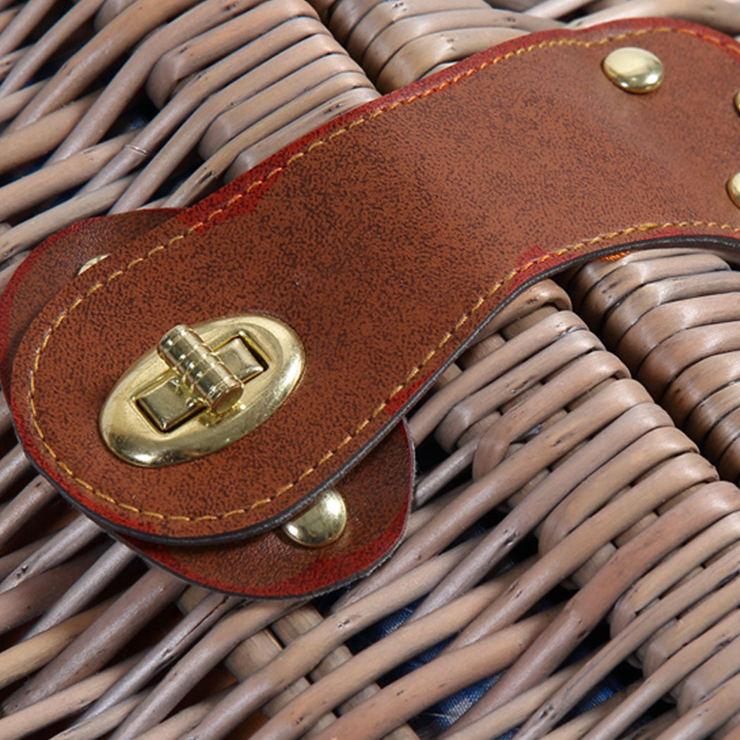 4 Person Picnic Basket Baskets Set Outdoor-1954802901494927363