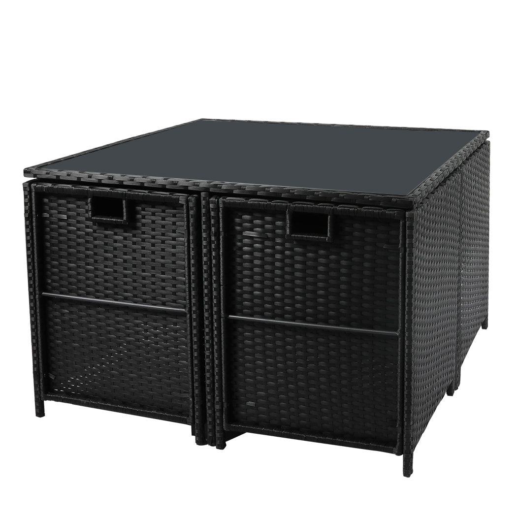 Levede 9PCS Outdoor Table Chair Set-1954802883304230915