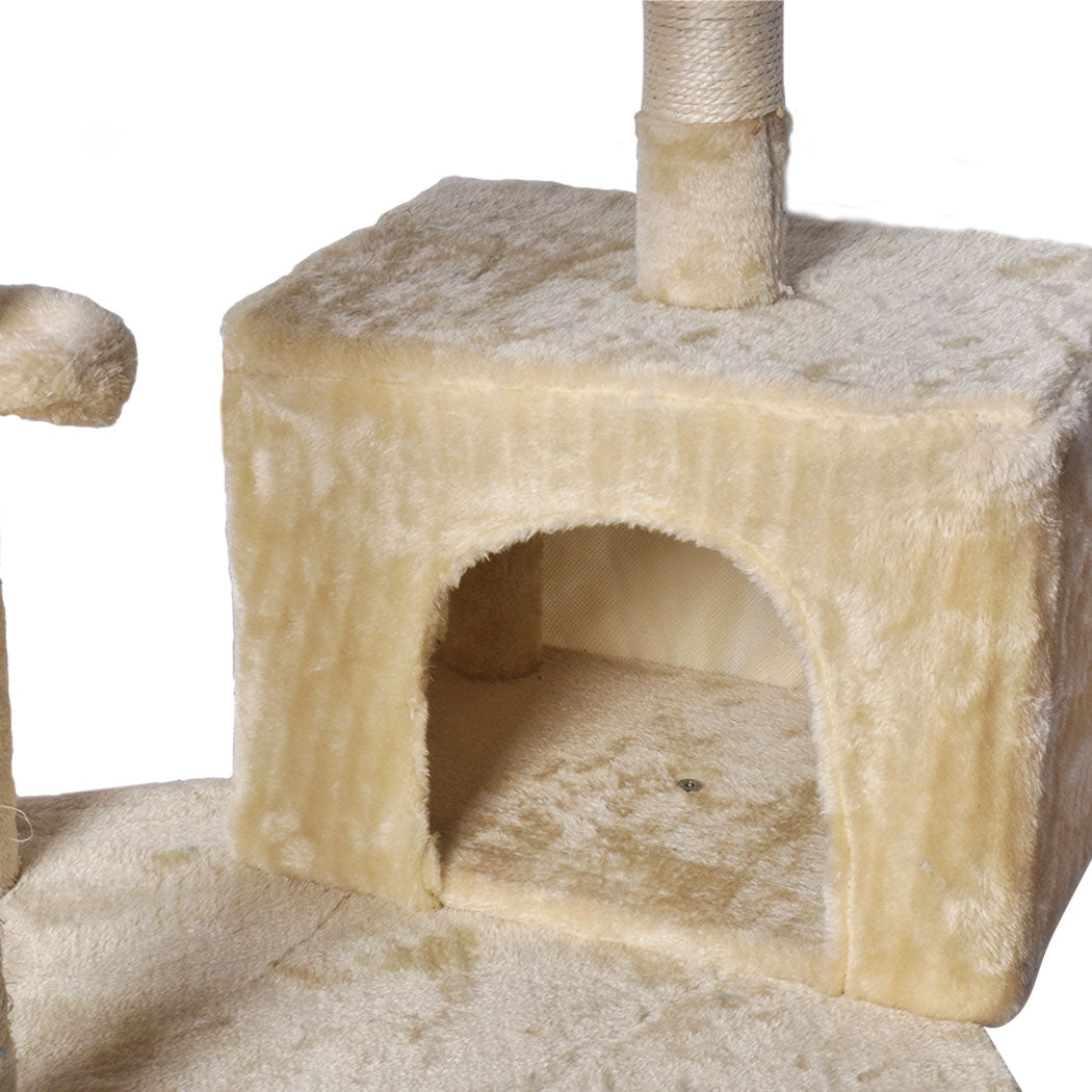 PaWz Cat Tree Toy Scratching Post Scratcher Beige-1954802766308315139