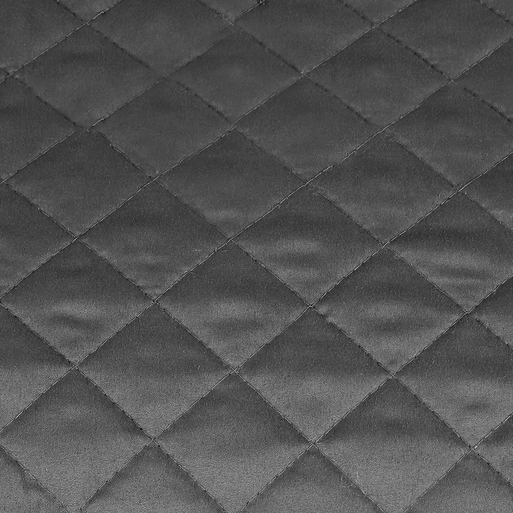 DreamZ Bedspread Coverlet Set Quilted Dark Grey King-1910113306115444739