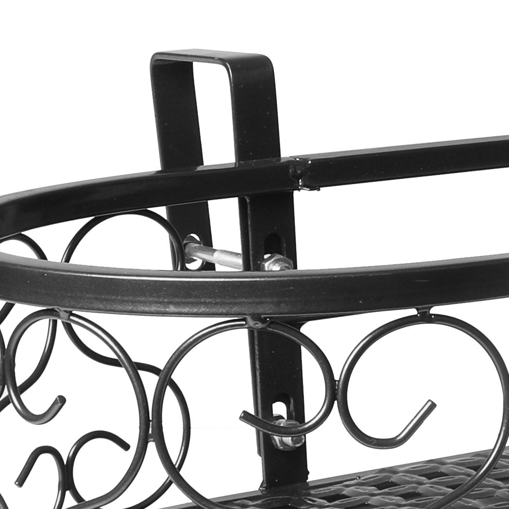 Levede Plant Stand Outdoor Indoor Home Black Oval-1954802666530017283